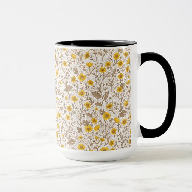 Caneca Buttercups, amarelo e marrom (Direita)