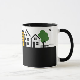 Caneca C02 - Tasse mit Dorf Kleinstadt Skyline