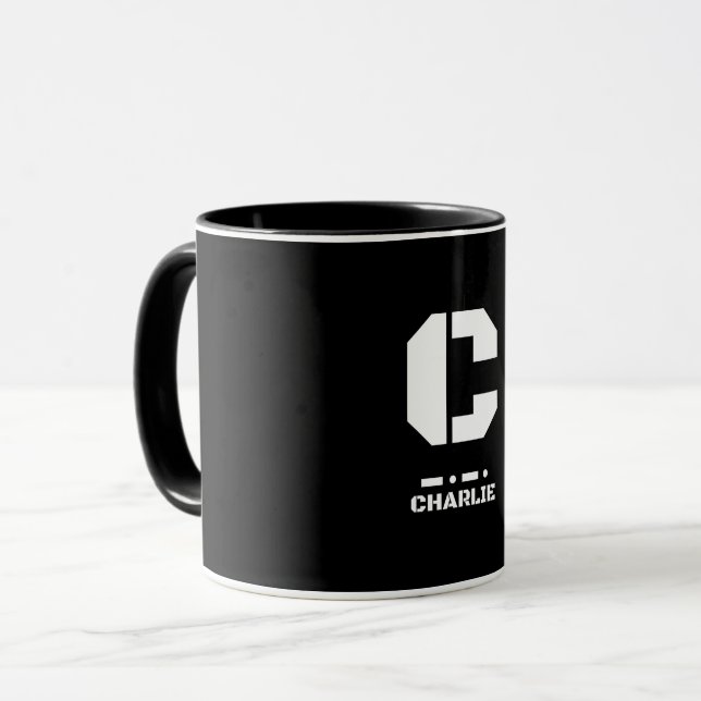 Caneca C (Charlie) Código Telefônico da OTAN alfabético & (Frente Esquerda)