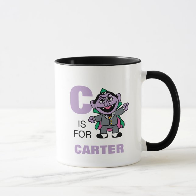 Caneca C é de Count von Count | Adicione seu nome (Direita)