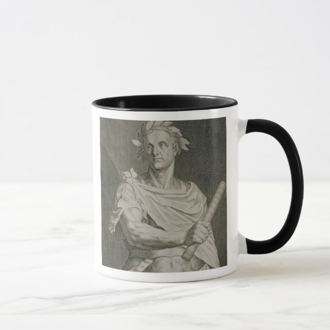 Caneca C. imperador de Júlio César (100-44 BC) do engra (Direita)
