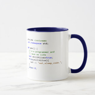 Caneca C++ O laço infinito come, dorme, e codifica a