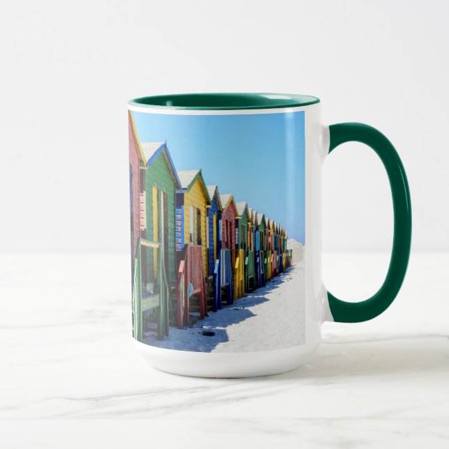 Caneca Cabanas coloridas da praia (Direita)