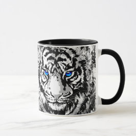 Caneca Cabeça Branca de Tigre - Tigre Azul