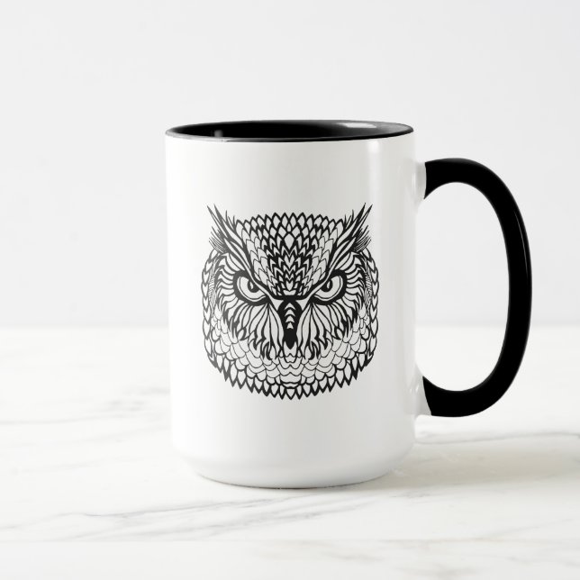 Caneca Cabeça da coruja de Eagle do estilo (Direita)