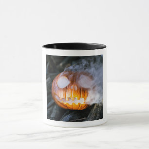 Caneca Cabeça de Abóbora do Cavaleiro Sem Cabeça em Chama