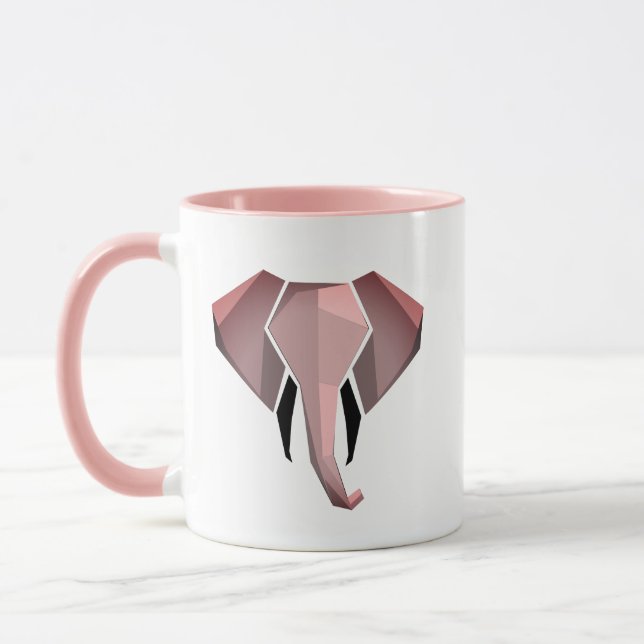 Caneca Cabeça de Elefante Geométrica (Esquerda)