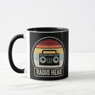 Caneca Cabeça de Rádio Retroativa Vintage
