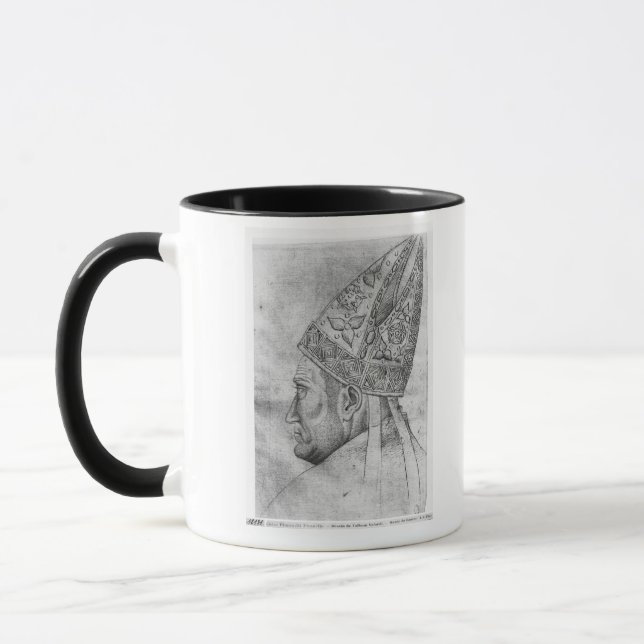 Caneca Cabeça de um bishop, o do álbum de Vallardi (Esquerda)