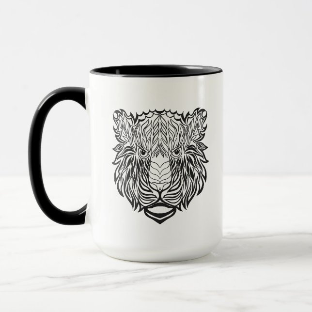 Caneca Cabeça do tigre do estilo (Esquerda)