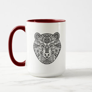 Caneca Cabeça do urso do estilo