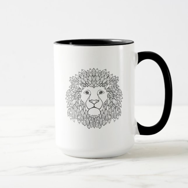 Caneca Cabeça inspirada 3 do leão (Direita)