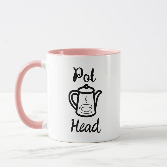 Caneca Cabeça pote - Café Engraçado Café Combo Mug (Esquerda)