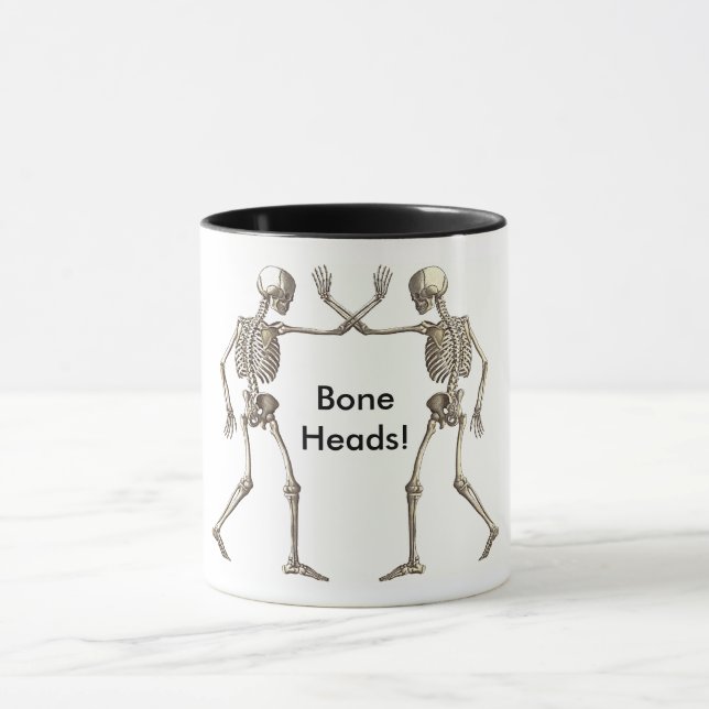 Caneca Cabeças Ósseas Esqueletos Que Poupam Bonehead Café (Centro)