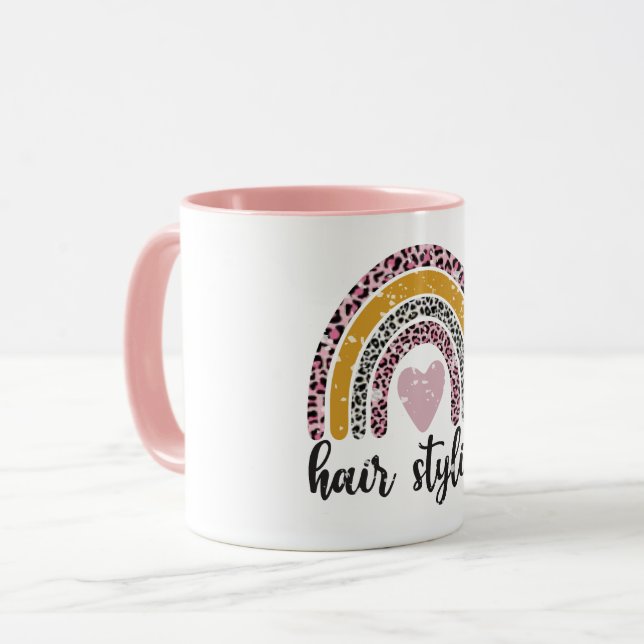Caneca Cabeleireiro Boho Leopard (Frente Esquerda)