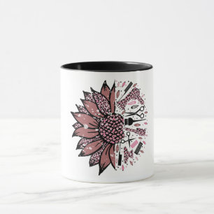 Caneca Cabelereiro Mauve e Leopardo Rosa Ferramenta de Gi