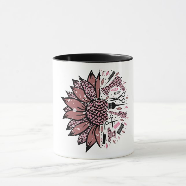 Caneca Cabelereiro Mauve e Leopardo Rosa Ferramenta de Gi (Centro)