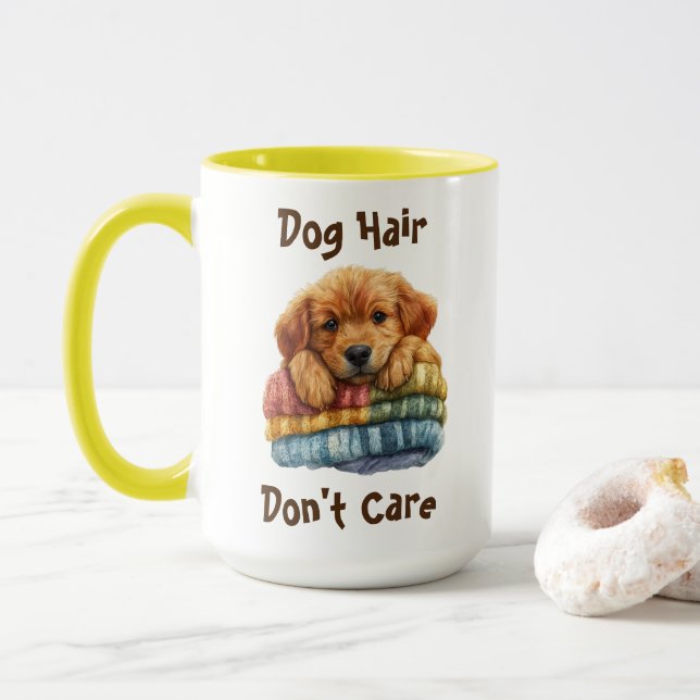 Caneca Cabelo de Cachorro, não se importe (Com Donut)
