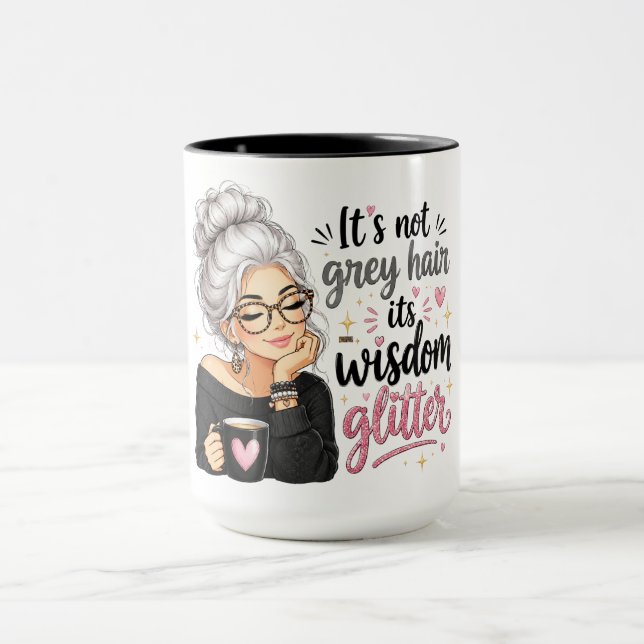 Caneca Cabelo Grisalho Engraçado (Centro)