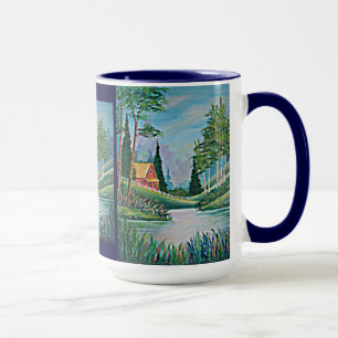 Caneca Cabina pela pintura a óleo de fluxo