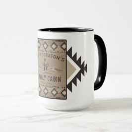 Caneca Cabine da Família Rustic Southwest Tribal Cactus L