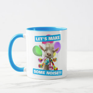 Caneca Cabra com Cornetas de Festa