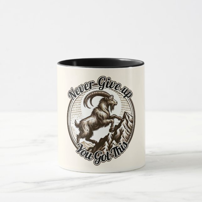 Caneca Cabra Montanhista Capricorniano Aniversário Zodíac (Centro)