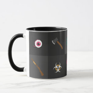 Caneca caçador de zumbis de halloween