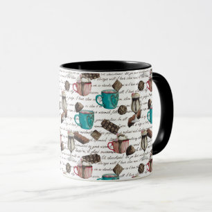 Caneca Cacau marshmallow chocolate quente, chocolate doce