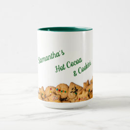 Caneca Cacau quente e biscoitos personalizados