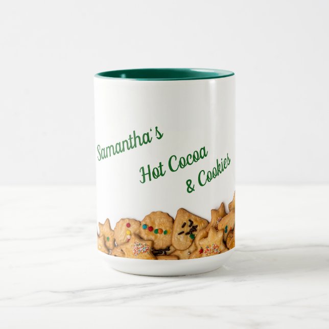 Caneca Cacau quente e biscoitos personalizados (Centro)