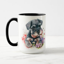 CANECA CACHORA DE BOMBA DE SCHNAUZZER ÁGUA ADORÁVEL