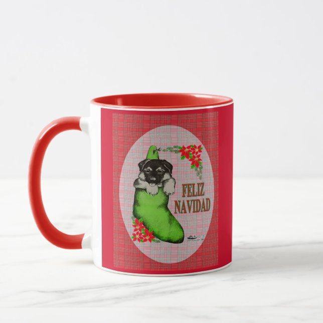 Caneca Cachorrito Feliz Navidad (Esquerda)