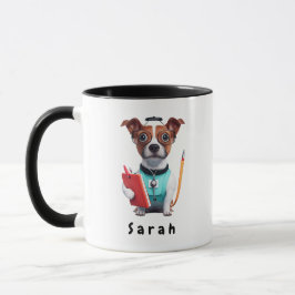 Caneca Cachorro A Trabalhar Como Enfermeira, Cachorro A V