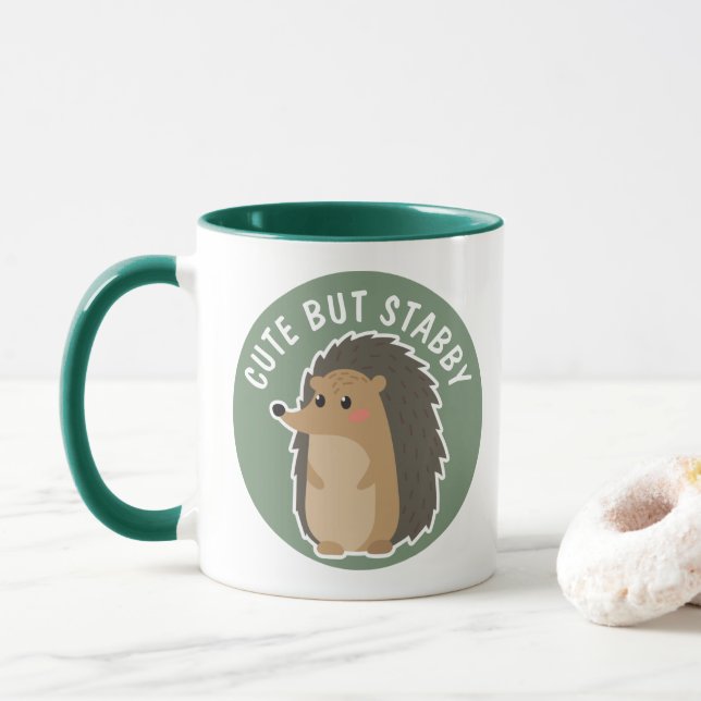 Caneca Cachorro Adorável: Bonito Mas Esfaqueado (Com Donut)