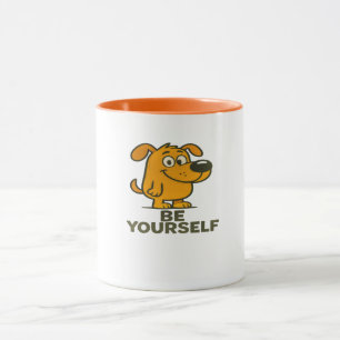 Caneca Cachorro Animado Seja Você Mesmo
