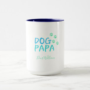 Caneca Cachorro Azul Moderno Papá Mug