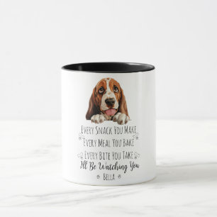 Caneca Cachorro Basset Hound Fofo Personalizado Divertido