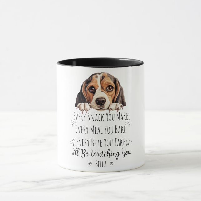 Caneca Cachorro Beagle Fofo Personalizado Divertido (Centro)