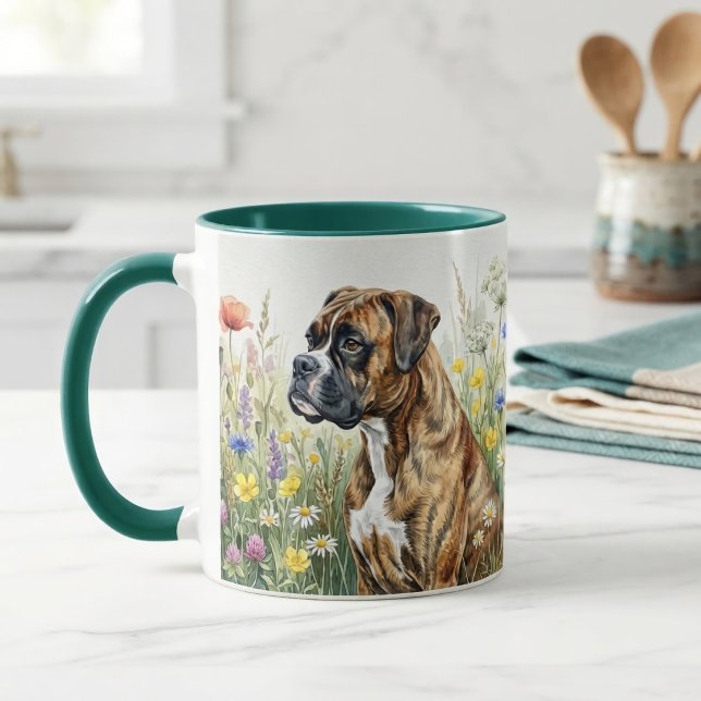 Caneca Cachorro Boxer Botânico (Criador carregado)