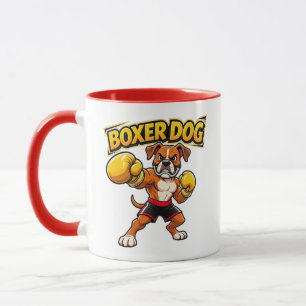 Caneca Cachorro Boxer Campeão de Boxe Engraçado Boxe