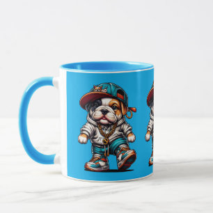 Caneca 🐕 Cachorro Bulldog Fofo Streetwear