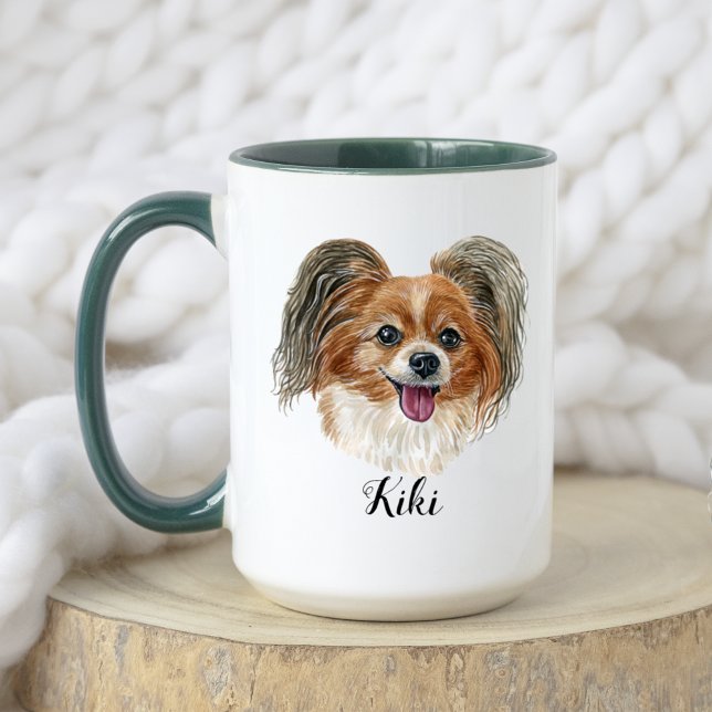 Caneca Cachorro Cachorro Cachorro Papillon Fatos Divertid (Criador carregado)