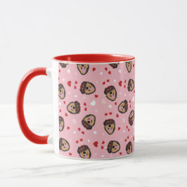 Caneca Cachorro Cachorro Rosa Vermelho