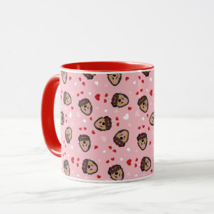 Caneca Cachorro Cachorro Rosa Vermelho