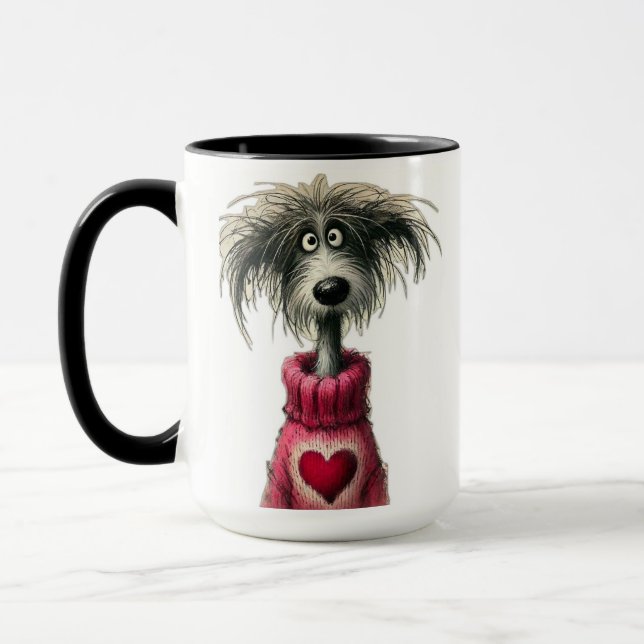 Caneca Cachorro caprichoso fofo (Esquerda)