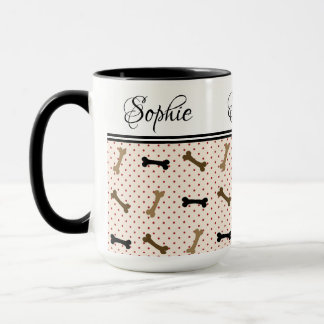 Caneca Cachorro Castanho Osso Mug