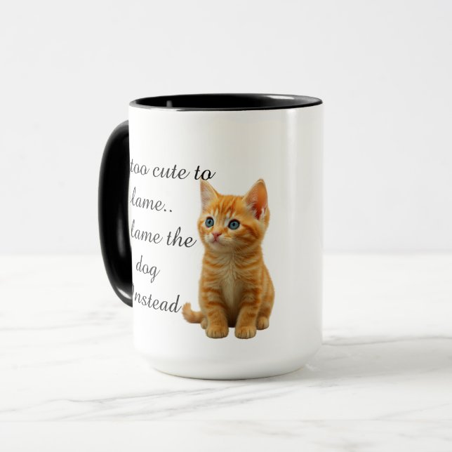 Caneca Cachorro Cerâmico De Kitten (Frente Esquerda)
