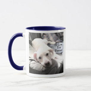 Caneca Cachorro Com Dia de os namorados Pai Azul Para Sem