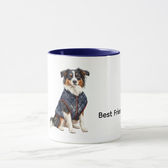 Caneca Cachorro com Jaqueta Azul (Centro)